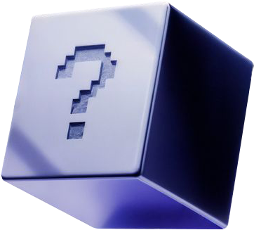 3D-об'єкт: чорний куб зі знаком питання